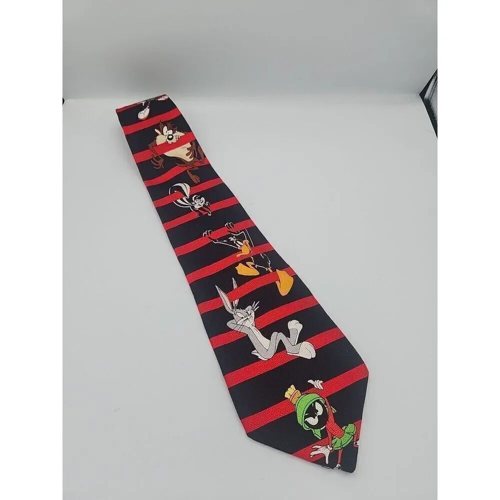 Looney Tunes Mania Characters Adult Neck Tie Daffy Duck Tazz Bugs Bunny 1995